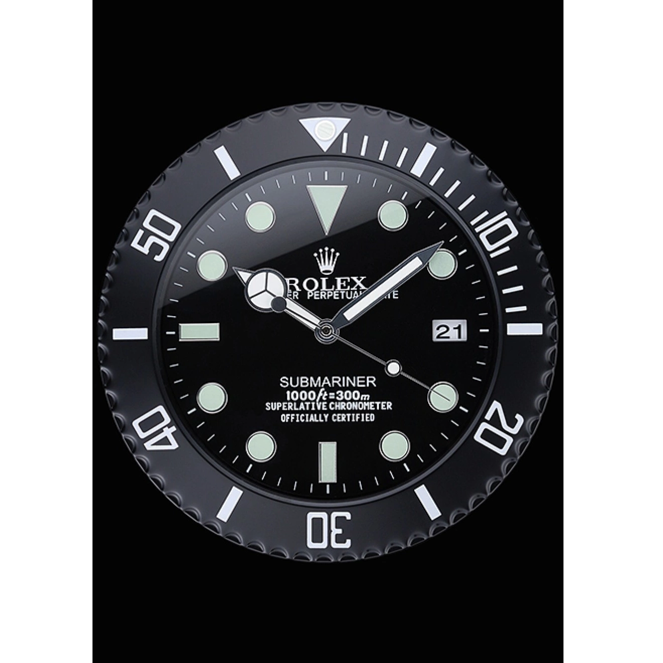 Aaa replica Wall 622474 Clock Rolex Submariner Black 0531